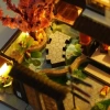 CUTEBEE DIY Ahşap Dollhouse Seti C-Japanese Garden House