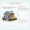 CUTEBEE DIY Ahşap Dollhouse ve Minyatür Mobilya A-Rose Garden Tea House