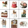 CUTEBEE DIY Ahşap Dollhouse ve Minyatür Mobilya A-Rose Garden Tea House