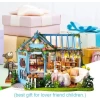 CUTEBEE DIY Ahşap Dollhouse ve Minyatür Mobilya A-Rose Garden Tea House