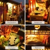 CUTEBEE DIY Ahşap Dollhouse ve Minyatür Mobilya C-Japanese Garden House
