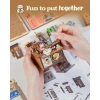 CUTEBEE DIY Ahşap Minyatür Ev Seti Kitaplık