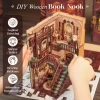 CUTEBEE DIY Ahşap Minyatür Ev Seti Kitaplık Library of Wisdom