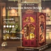 CUTEBEE DIY Ahşap Minyatür Ev Seti Kitaplık Library of Wisdom