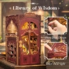 CUTEBEE DIY Ahşap Minyatür Ev Seti Kitaplık Library of Wisdom