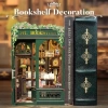 CUTEBEE DIY Ahşap Minyatür Ev Seti Kitaplık Owl Bookstore