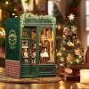 CUTEBEE DIY Ahşap Minyatür Ev Seti Kitaplık Owl Bookstore