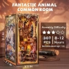 CUTEBEE DIY Dollhouse Kitaplık Fantastic Animal Common Room
