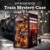 CUTEBEE DIY Dollhouse Kitaplık Train Mystery Case