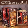 CUTEBEE DIY Dollhouse Kitaplık Train Mystery Case