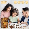 CUTEBEE DIY Ahşap Minyatür Ev Seti Kitaplık Eternal Bookstore