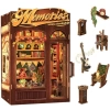 CUTEBEE DIY Ahşap Minyatür Ev Seti Kitaplık Memories Music Bookshop