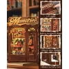 CUTEBEE DIY Ahşap Minyatür Ev Seti Kitaplık Memories Music Bookshop