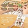 CUTEBEE Toz Kapaklı DIY Kitaplık Seti - Büyükbabanın Antika Dükkanı Green Life Bookshop