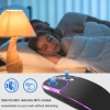 Dancesoul Deri Düğmeli Kablosuz Mouse, RGB Renkli Işıklı LED - Siyah