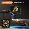 Elikliv EM3K-3D Max 3D Dijital Mikroskop Manyetik Çift Lens, 3K HDMI, 10.1 Esnek Kol