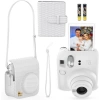 Fujifilm Instax Mini 12 Anlık Fotoğraf Makinesi/Minimate Özel Kılıf/10 Sayfa - Beyaz Clay White