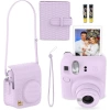 Fujifilm Instax Mini 12 Anlık Fotoğraf Makinesi/Minimate Özel Kılıf/10 Sayfa - Mor Lilac Purple