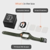 Fullmosa Saat Kordonları Sağlam iWatch Kordon Silikonu Asker Yeşil 46mm Series 10