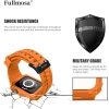 Fullmosa Saat Kordonları Sağlam iWatch Kordon Silikonu Turuncu
