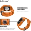 Fullmosa Saat Kordonları Sağlam iWatch Kordon Silikonu Turuncu
