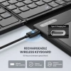 GEODMAER Büyük Touchpad Katlanabilir Bluetooth Klavye Black