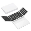 GEODMAER Büyük Touchpad Katlanabilir Bluetooth Klavye Black-White
