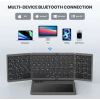 GEODMAER Büyük Touchpad Katlanabilir Bluetooth Klavye Grey