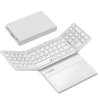 GEODMAER Büyük Touchpad Katlanabilir Bluetooth Klavye White