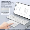 GEODMAER Büyük Touchpad Katlanabilir Bluetooth Klavye White