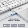 GEODMAER Büyük Touchpad Katlanabilir Bluetooth Klavye White