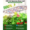 Growell Hidroponik Yetiştirme Sistemi Kiti, 16 Kapsül 28W Tam Spektrumlu LED - Beyaz