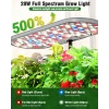 Growell Hidroponik Yetiştirme Sistemi Kiti, 16 Kapsül 28W Tam Spektrumlu LED - Gri