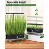 Growell Hidroponik Yetiştirme Sistemi Kiti, 16 Kapsül 28W Tam Spektrumlu LED - Siyah