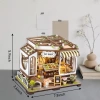 GuDoQi 1:24 Ölçekli DIY Minyatür Oyuncak Ev Seti Mobilyalı