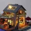 GuDoQi 1:24 Ölçekli DIY Minyatür Oyuncak Ev Seti Mobilyalı