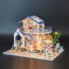 GuDoQi 1:24 Ölçekli DIY Minyatür Oyuncak Ev Seti Müzikli