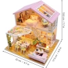 GuDoQi 1:24 Ölçekli Mobilya ve Müzikli Minik Ev seti