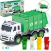 Hareketli Parçalara Sahip Çok Fonksiyonlu Çöp Kamyonu 1:12 Garbage Truck