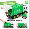 Hareketli Parçalara Sahip Çok Fonksiyonlu Çöp Kamyonu 1:12 Garbage Truck