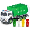 Hareketli Parçalara Sahip Çok Fonksiyonlu Çöp Kamyonu 1:12 Garbage Truck