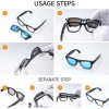 Hibloks 4 Adet Polarize Klips Ray-Ban Meta Wayfarer Akıllı Gözlük - Large