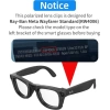 Hibloks 4 Adet Polarize Klips Ray-Ban Meta Wayfarer Akıllı Gözlük - Large