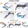 Hibloks 2 Adet Polarize Klips Ray-Ban Meta Wayfarer Akıllı Gözlükler - Large