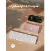iClever Hassas TouchPadli Katlanır Bluetooth Klavye Pink White