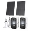ieGeek Kablosuz Pille Çalışan WiFi Güvenlik Kamerası White 2 Pack Solar Cam
