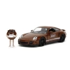 Jada Toys M&Min 1:24 Porsche 911 Turbo Döküm Arabası Kahverengi Figür