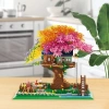 Kadablk Sakura Kiraz Çiçeği, Işıklı Gökkuşağı Çiçekleri Yapı Bloğu - 4451 Parça