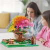 Kadablk Sakura Kiraz Çiçeği, Işıklı Gökkuşağı Çiçekleri Yapı Bloğu - 4451 Parça