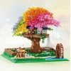 Kadablk Sakura Kiraz Çiçeği, Işıklı Gökkuşağı Çiçekleri Yapı Bloğu - 4451 Parça